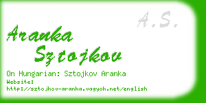 aranka sztojkov business card